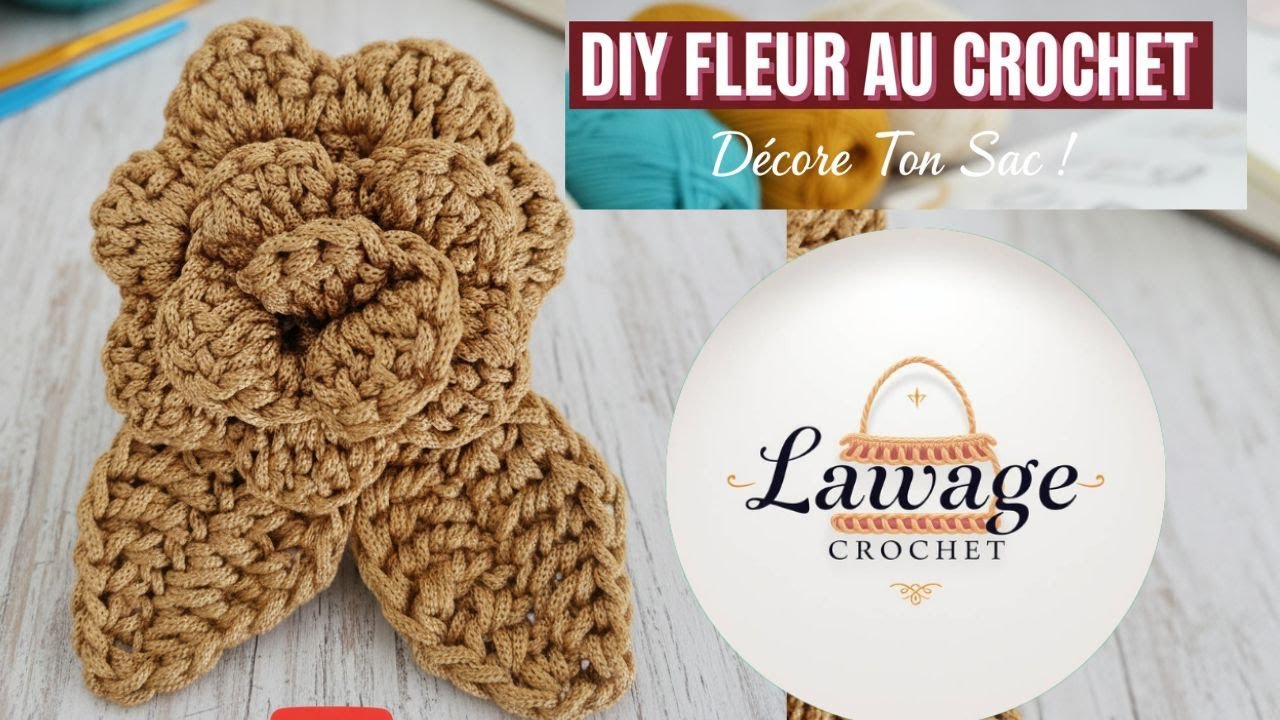 Fabriquer une jolie fleur en laine 🌸 | DIY facile et relaxant tuto crochet