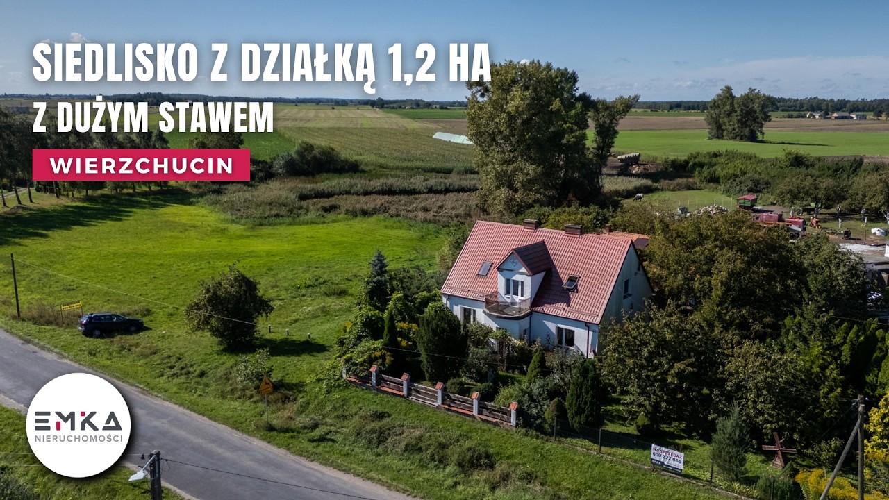 Siedlisko z działką 1,2 HA i własnym stawem I Wierzchucin / Bydogoscz 🏡  dom na sprzedaż