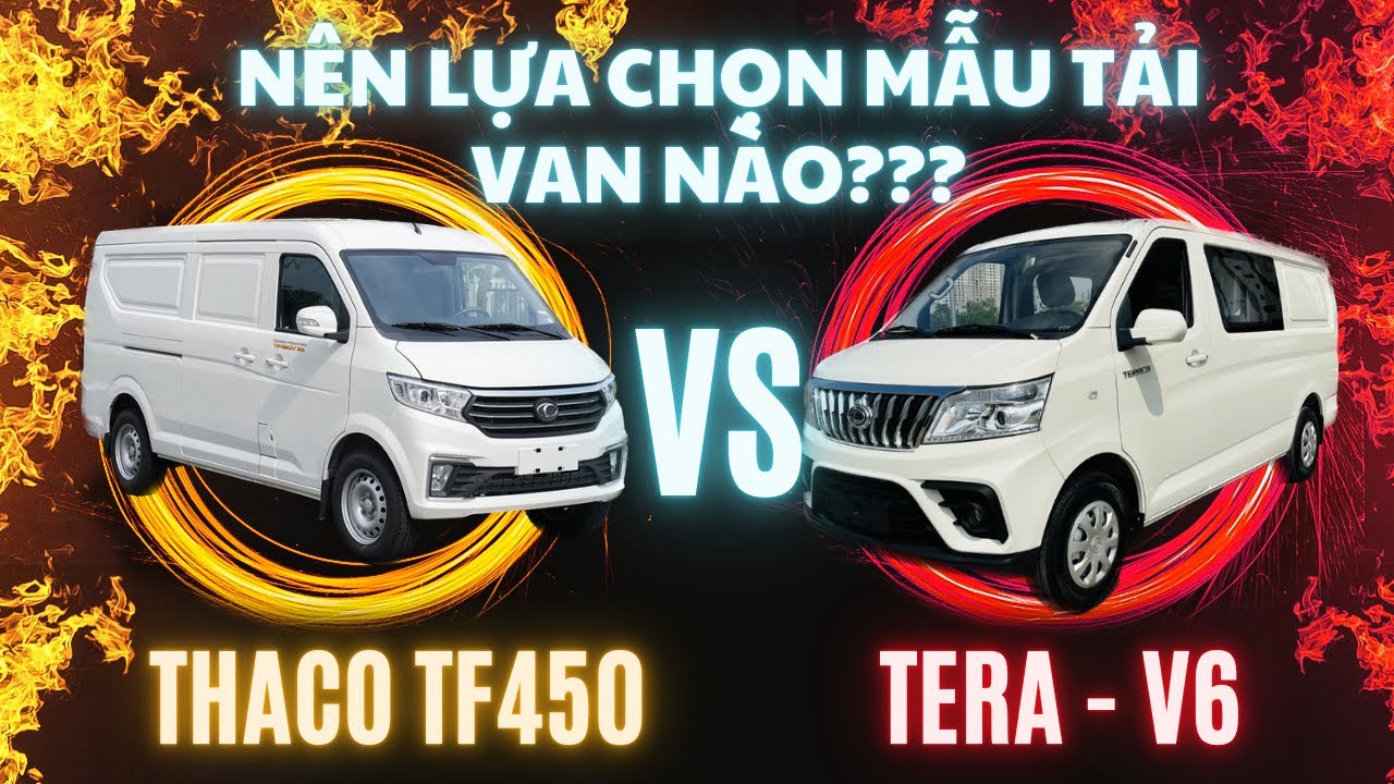 SO SÁNH MẪU TẢI VAN TERA V6 vs THACO TF450 | Nên lựa chọn mẫu tải van nào ??? Hotline : 0868.92.8286