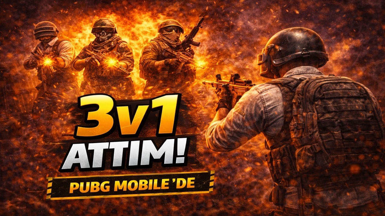 PUBG MOBILE 'DE 3v1 ATTIM DEFALARCA!!!