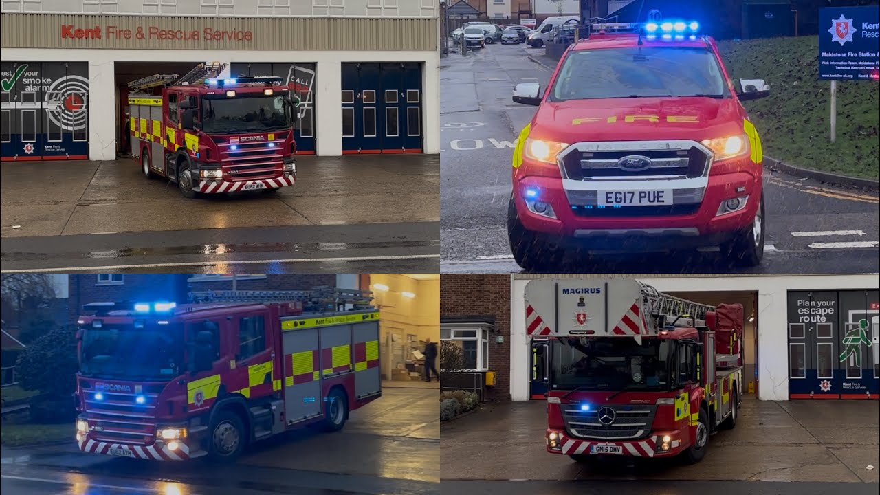 4X Turnouts from Maidstone Fire Station! 
