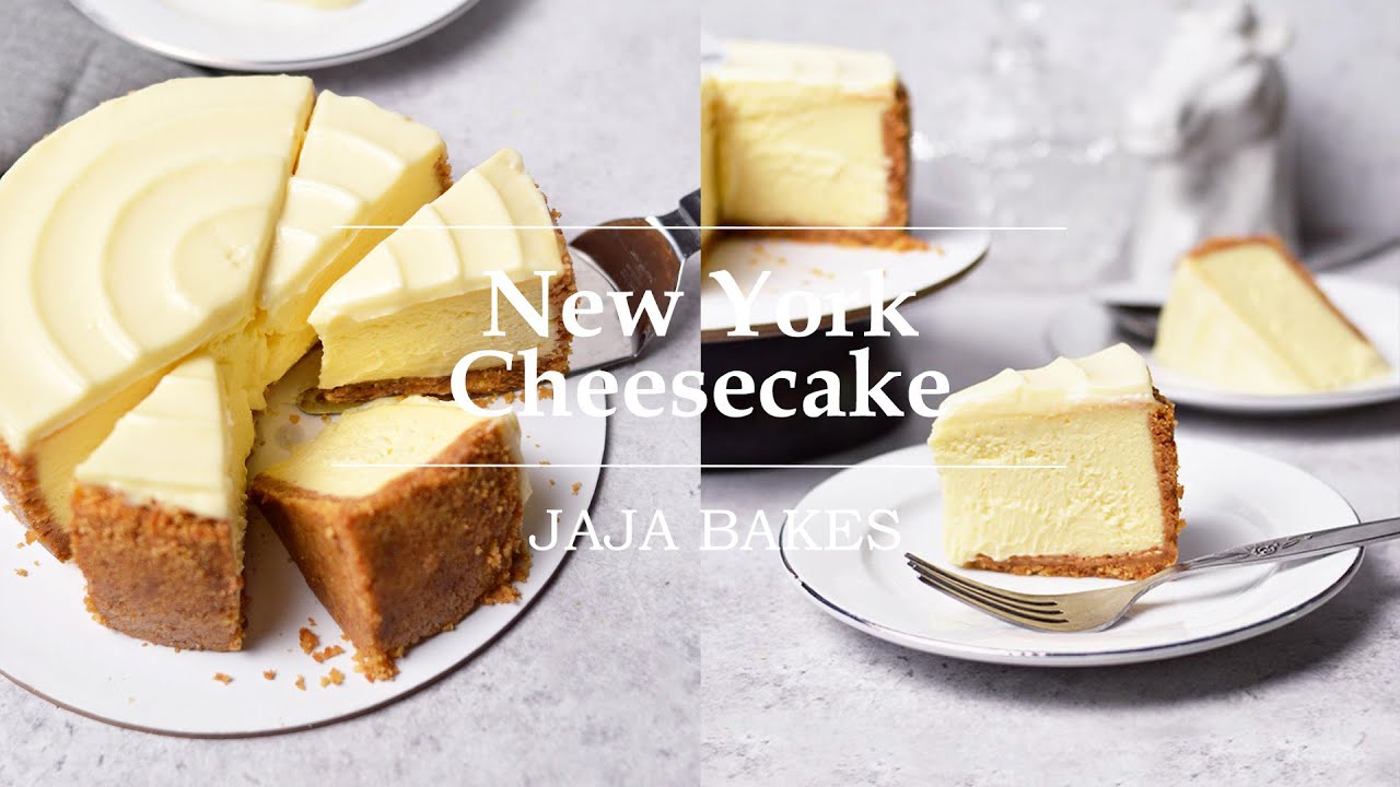 New York Cheesecake with Sour Cream Topping | Jaja Bakes