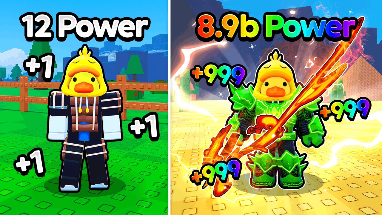 I Upgraded From Noob to GOD in Roblox Every Second +1 Skill Points!