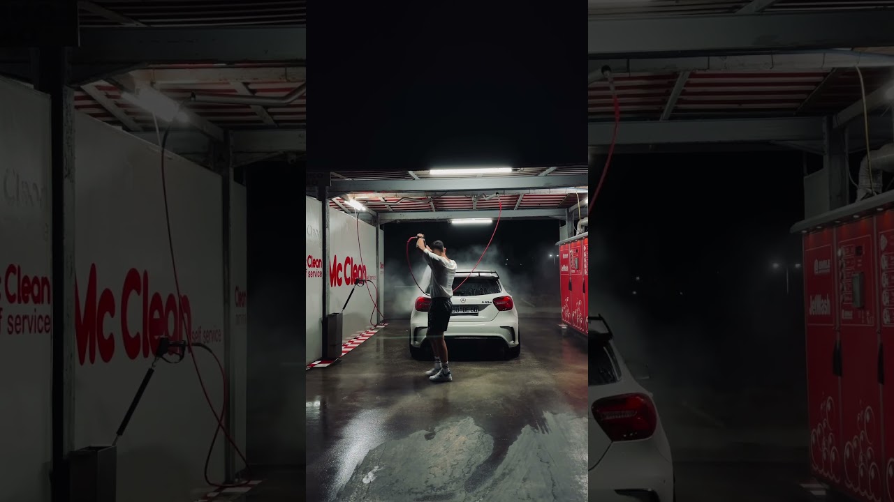 Night Wash 🧼 A45 AMG #amg #a45 %#mercedes #greece #cars