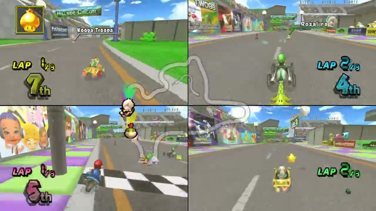 Mario Kart Wii Custom Tracks (History) ✦ 4 Players #758 (3 Tracks) 150cc