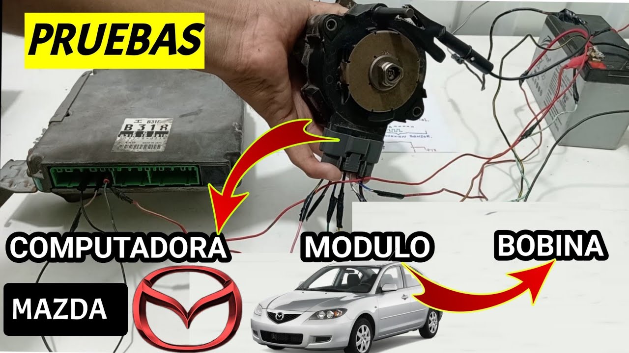 CURSO FACIL DISTRIBUIDOR MAZDA  DEMIO 323 PRUEBA NISSAN MITSUBISHI 7 PINES ENCENDIDO ELECTRÓNICO ECU