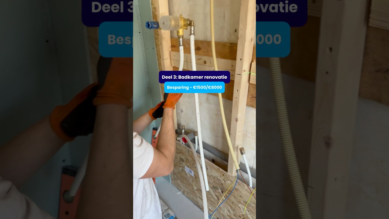 Badkamer renovatie deel 3: Inbouwkranen monteren! #renovatie #diy #badkamer #faasie #renofaasie