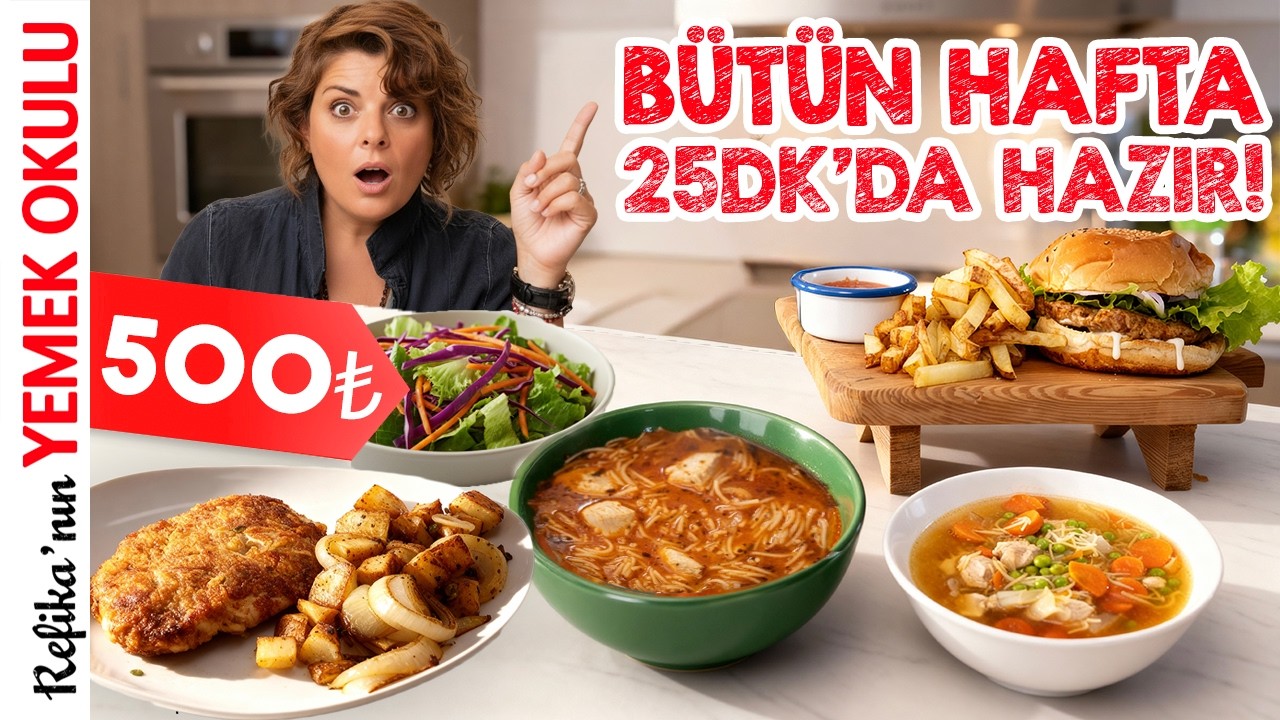 500 TL’ye 5 GÜNLÜK YEMEK ZİYAFETİ! Tek Alışveriş, Tek Hazırlıkla : Ekonomik Menü