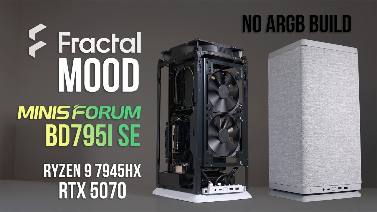 Minisforum BD795I SE | Fractal Design Mood NO RGB ITX Build | Ryzen 9 7945HX | RTX 5070