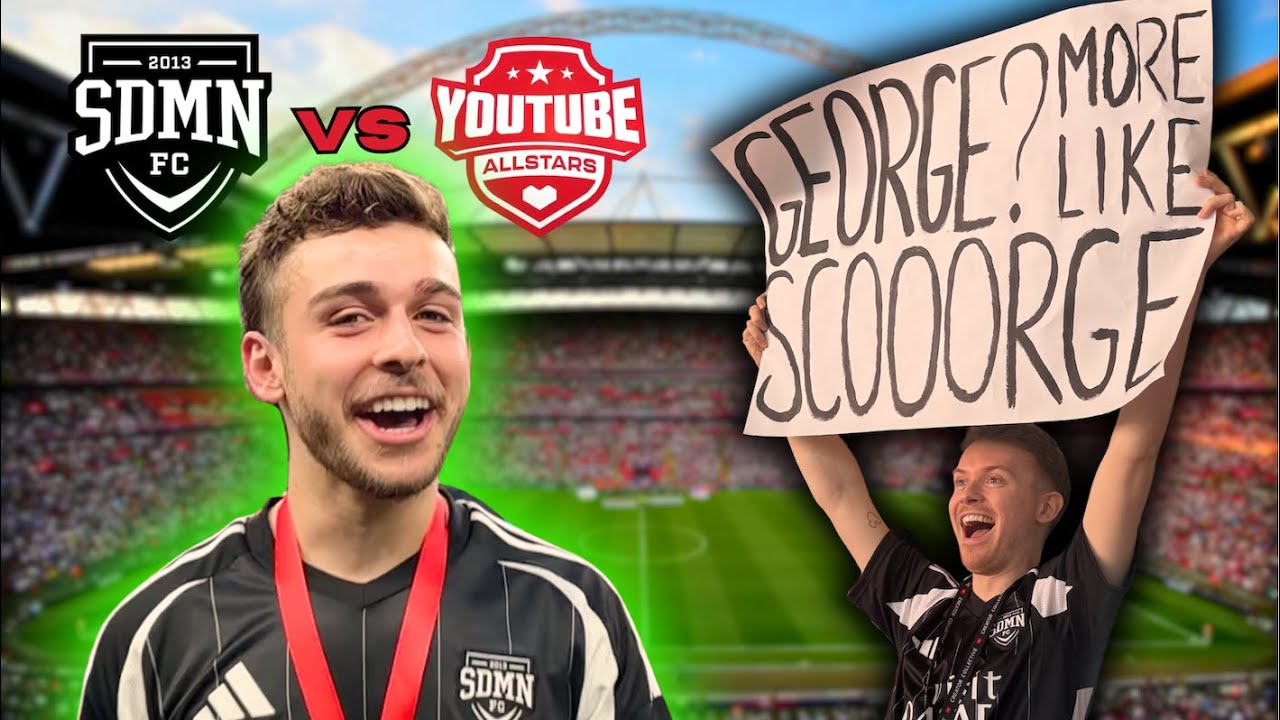 Watching my husband George Clarkey play in the Sidemen charity match!!