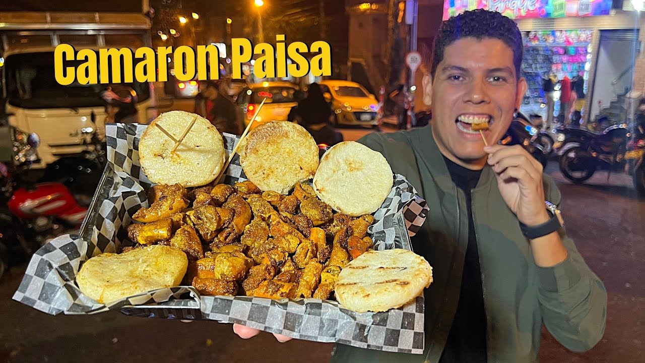 La CHUNCHURRIA mas famosa de Medellin 🤤 Camaron Paisa y comida callejera en Colombia