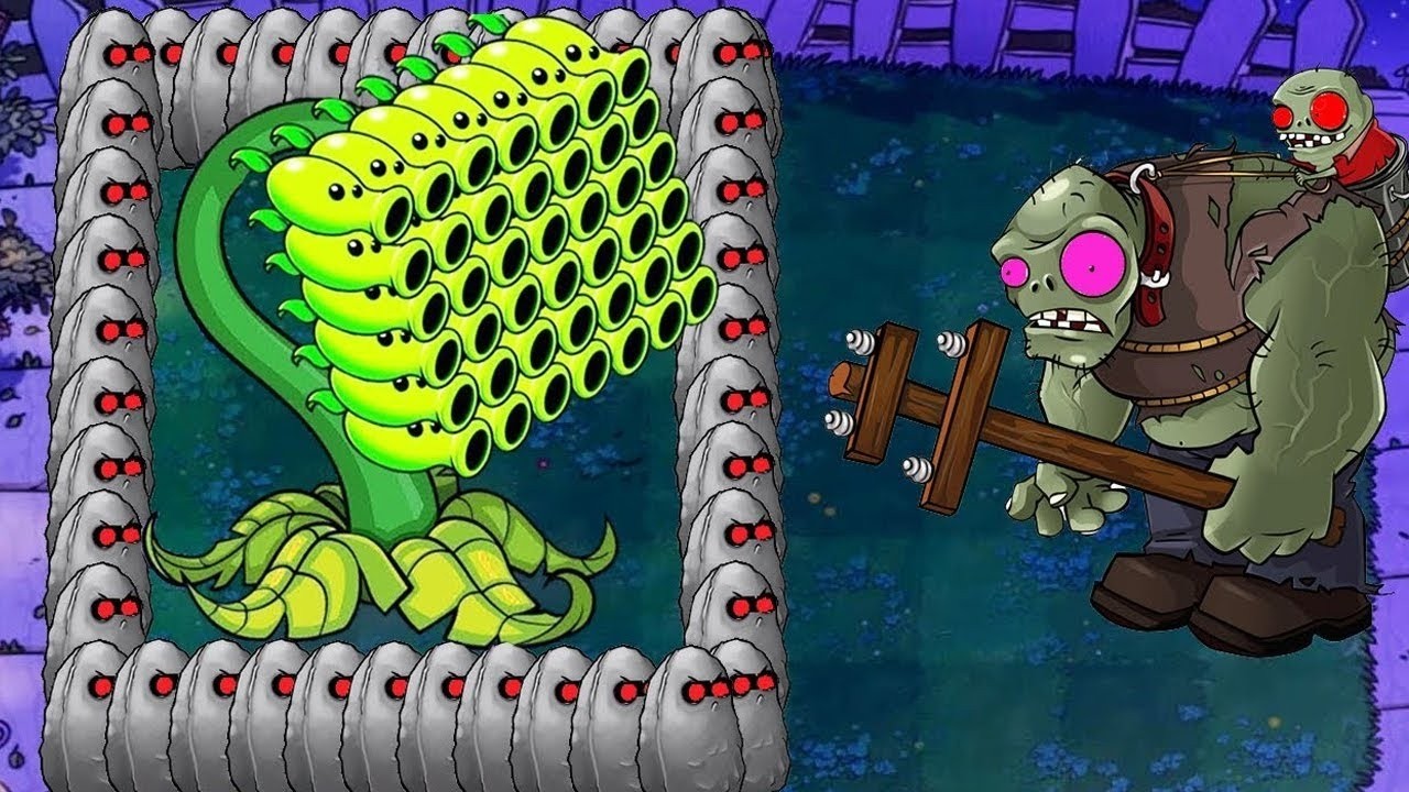 99 Threepeater vs 999 Giga Gargantuar - Plants vs Zombies Hack