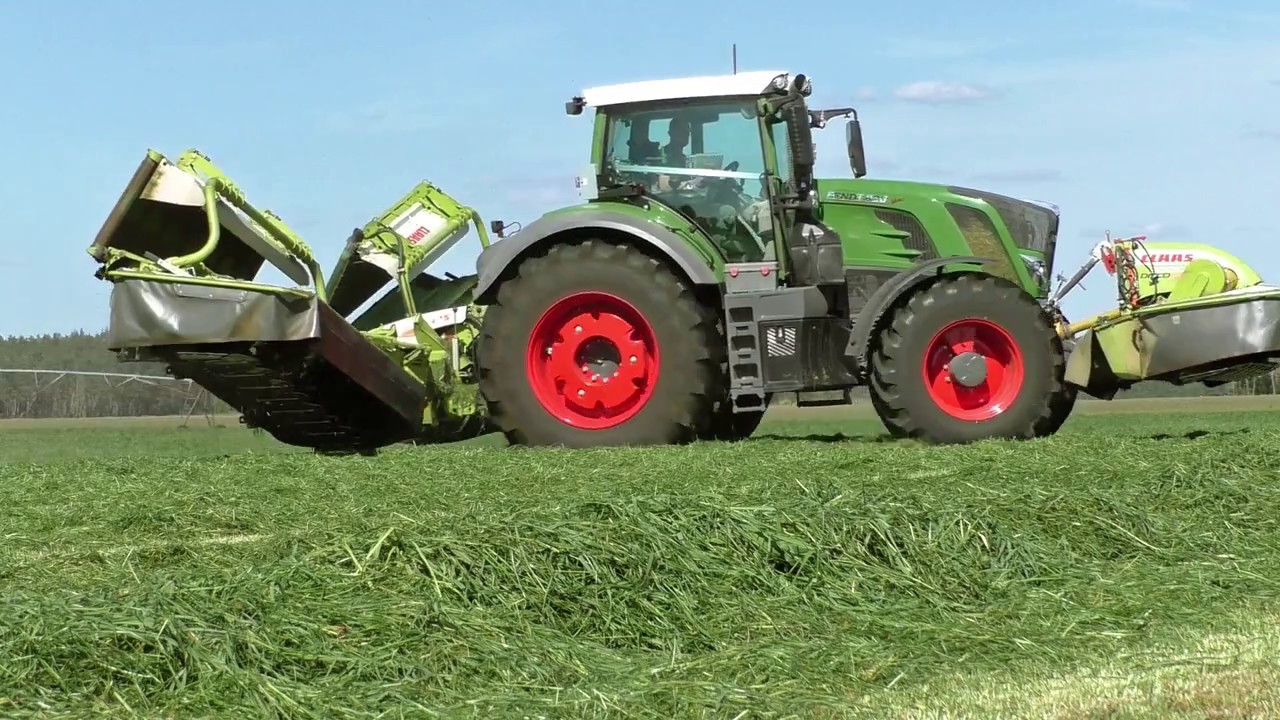 1.Grasschnitt | M&auml;hen | Fendt 828 Vario S4 | Claas M&auml;hwerke