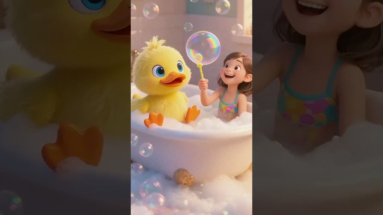 Duck's Secret Bubble Plan! Watch Marbles Create an Awesome Bath! 🛁🦆#shorts #funny #duck#cute