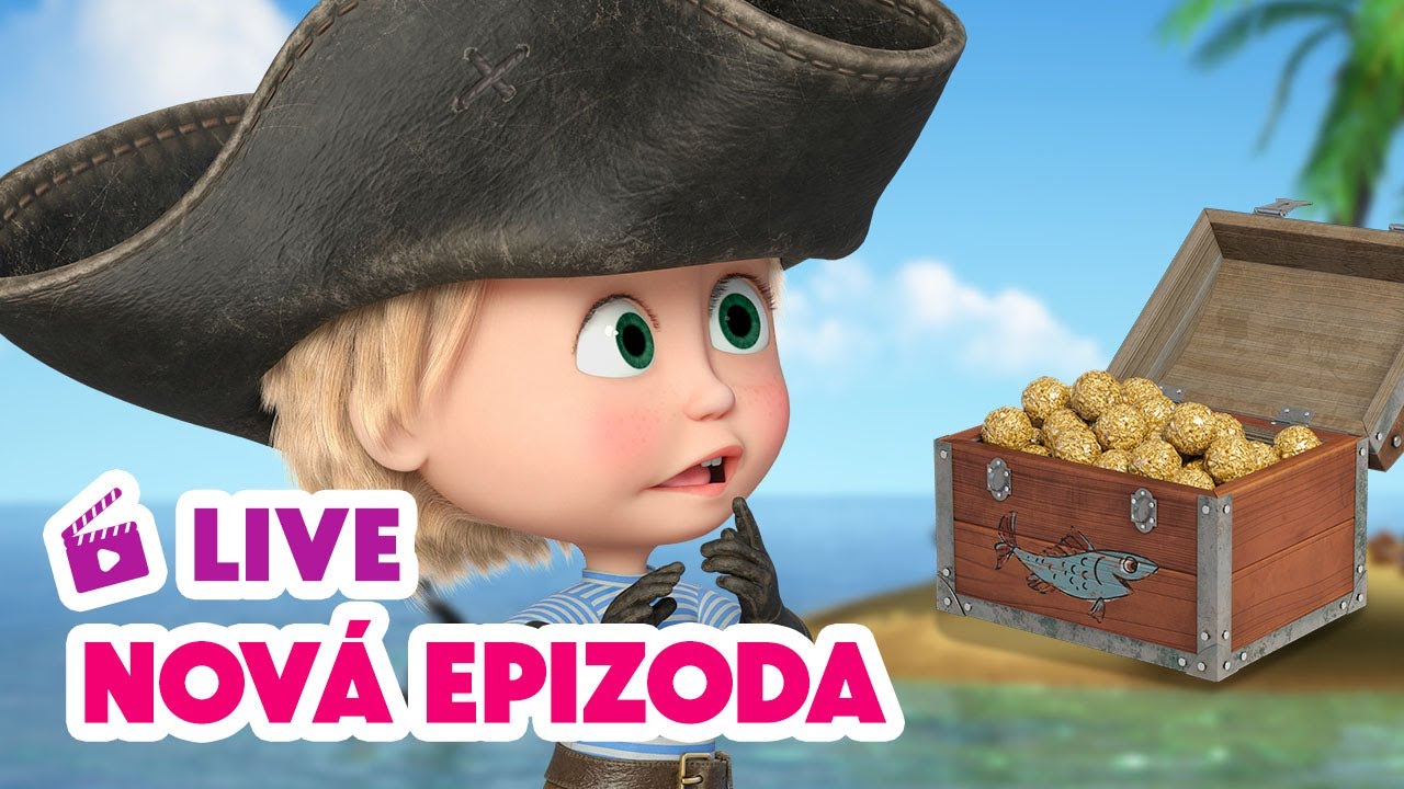 🔴 LIVE! Máša a Medvěd 🐻👧 NOVÁ EPIZODA 💥 Ostrov pokladů 💰🏴‍☠️ Masha and the Bear