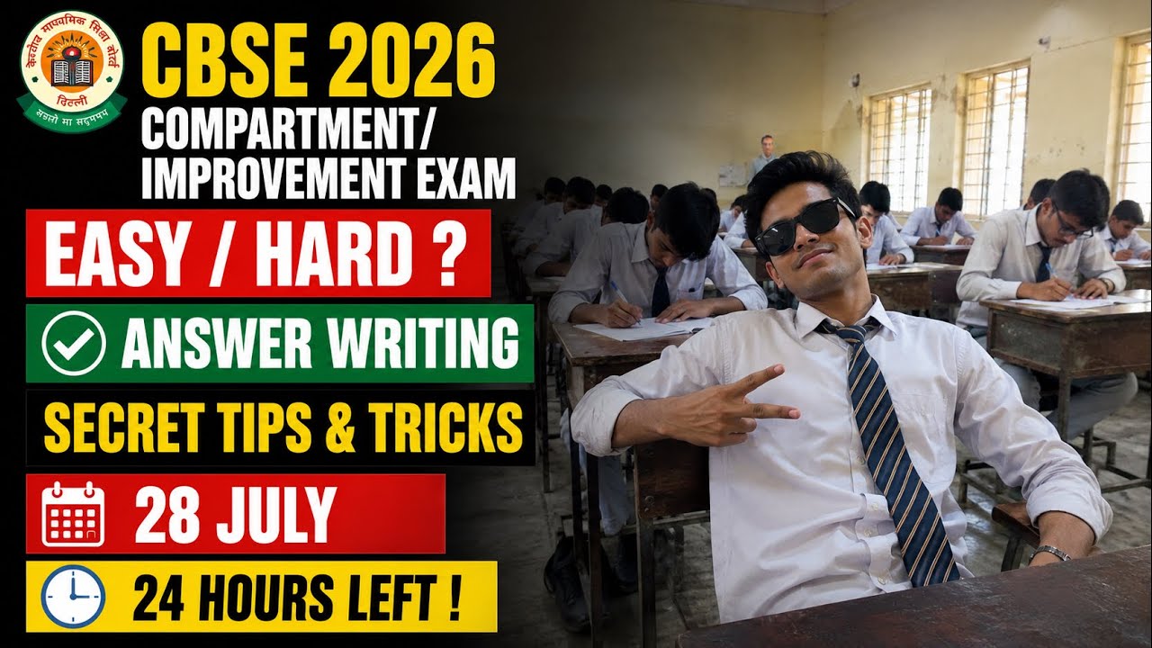 Watch Before - CBSE Compartment/Improvement Exam 2026 Answer Writing/Time Management Guide
