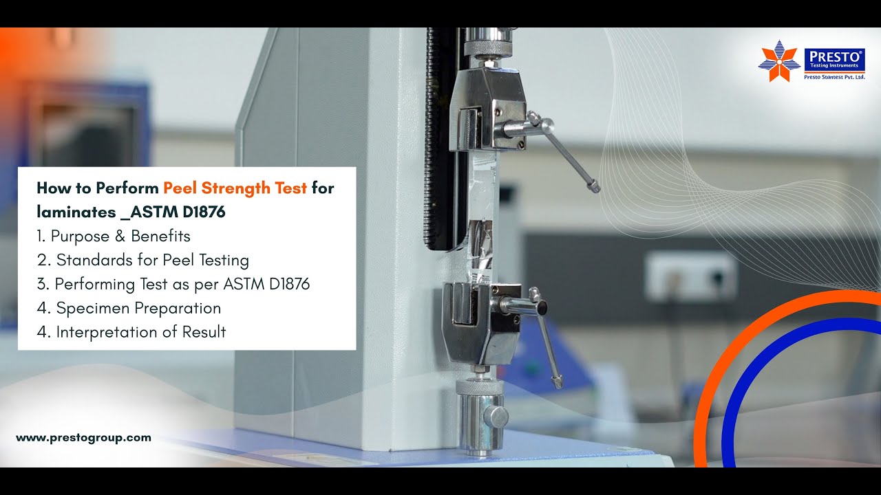 How to Perform Peel Strength Test for laminates  as per ASTM D1876 explained in Hindi