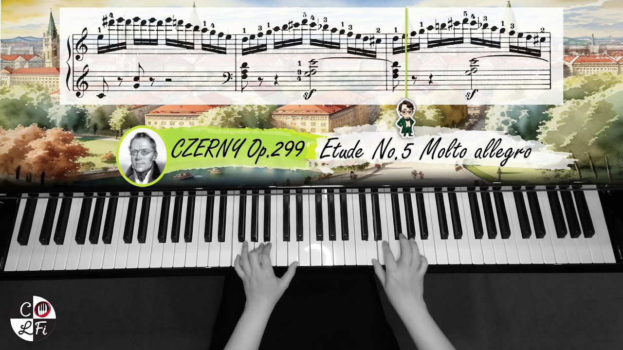 CZERNY Op. 299 Etude No. 5 Molto allegro | Improve your Piano Technique | Sheet Music