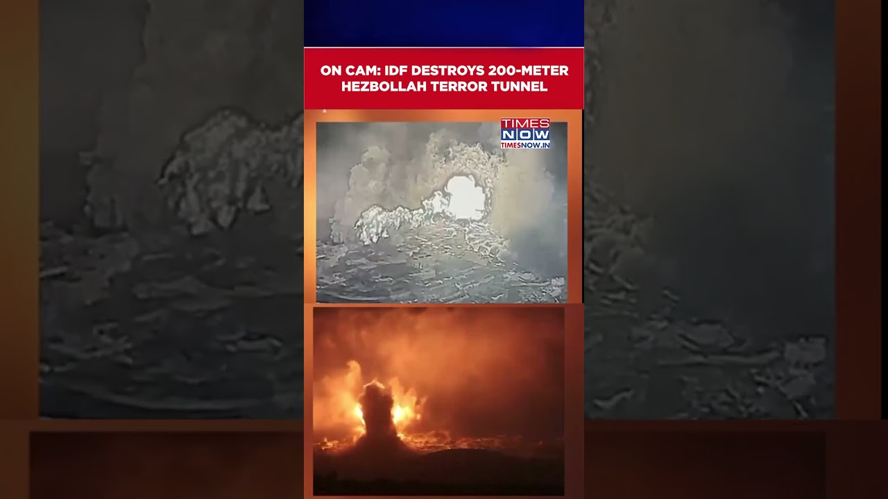 IDF Destroys 200-Meter Hezbollah Terror Tunnel In Lebanon, Releases Footage #shorts