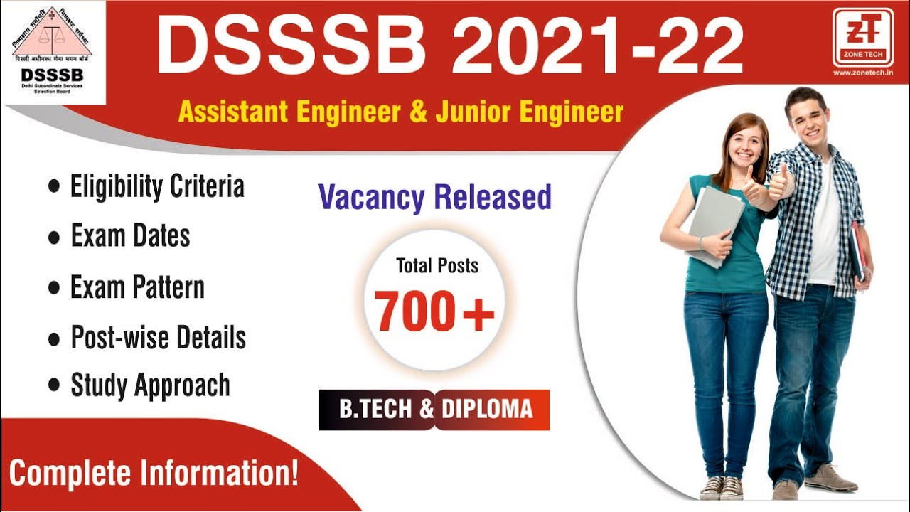 DSSSB-AE/JE 2021-22 Vacancy Released for B.Tech & Diploma Complete Information
