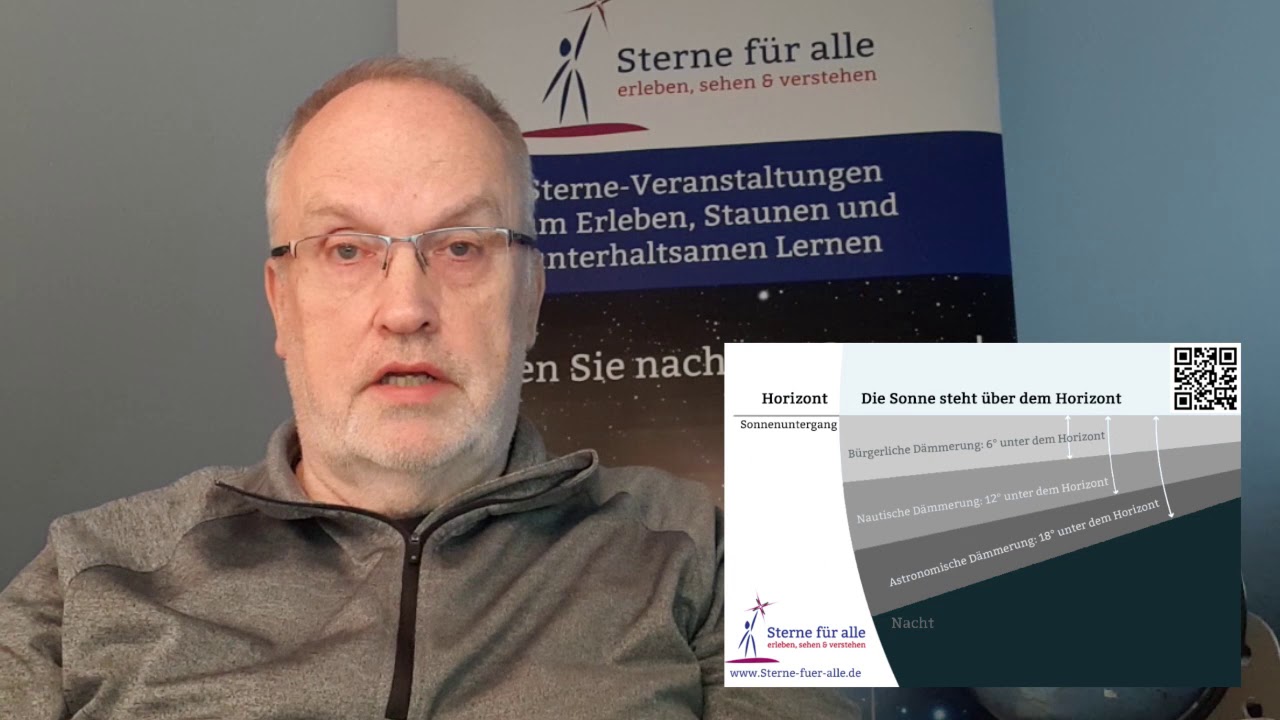 Stufen der D&auml;mmerung und live Beobachtungen