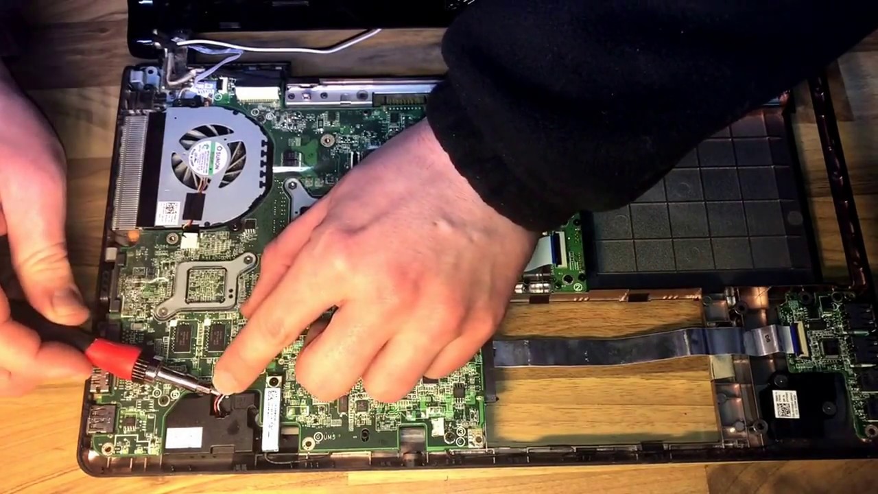 disassembling Dell Inspiron 1564 - 7282 cleaning fan replacing CPU Dell Lüfter reinigen Anleitung