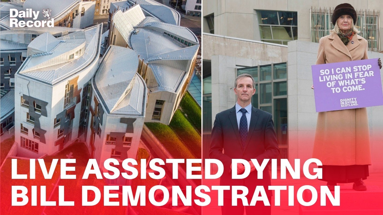 LIVE Supporters of Assisted Dying Bill demonstrate outside Holyrood
