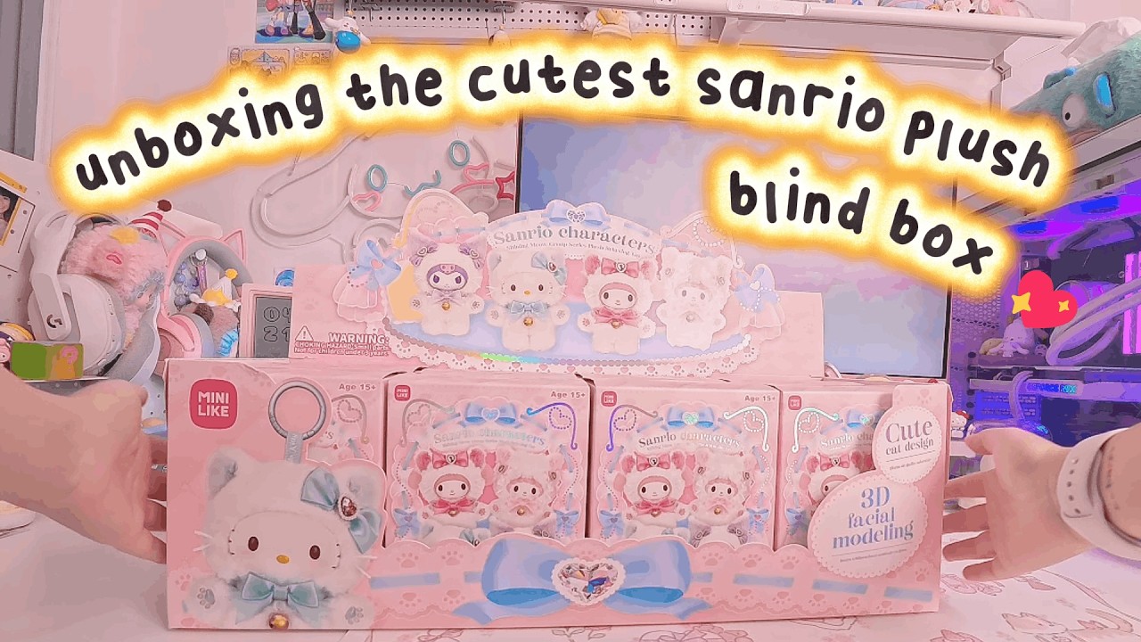 ✨Sanrio Shining Meow Plush Blind Box Unboxing 🐱 Missing ribbon?!!!