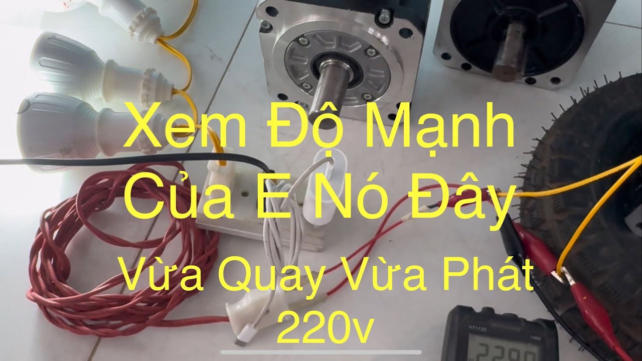 Motor Phát Điện 2 Thì, E Mới Độ Được| Vừa Quay Vừa Phát Ra 220v Cùng 1 Lúc 0399005466