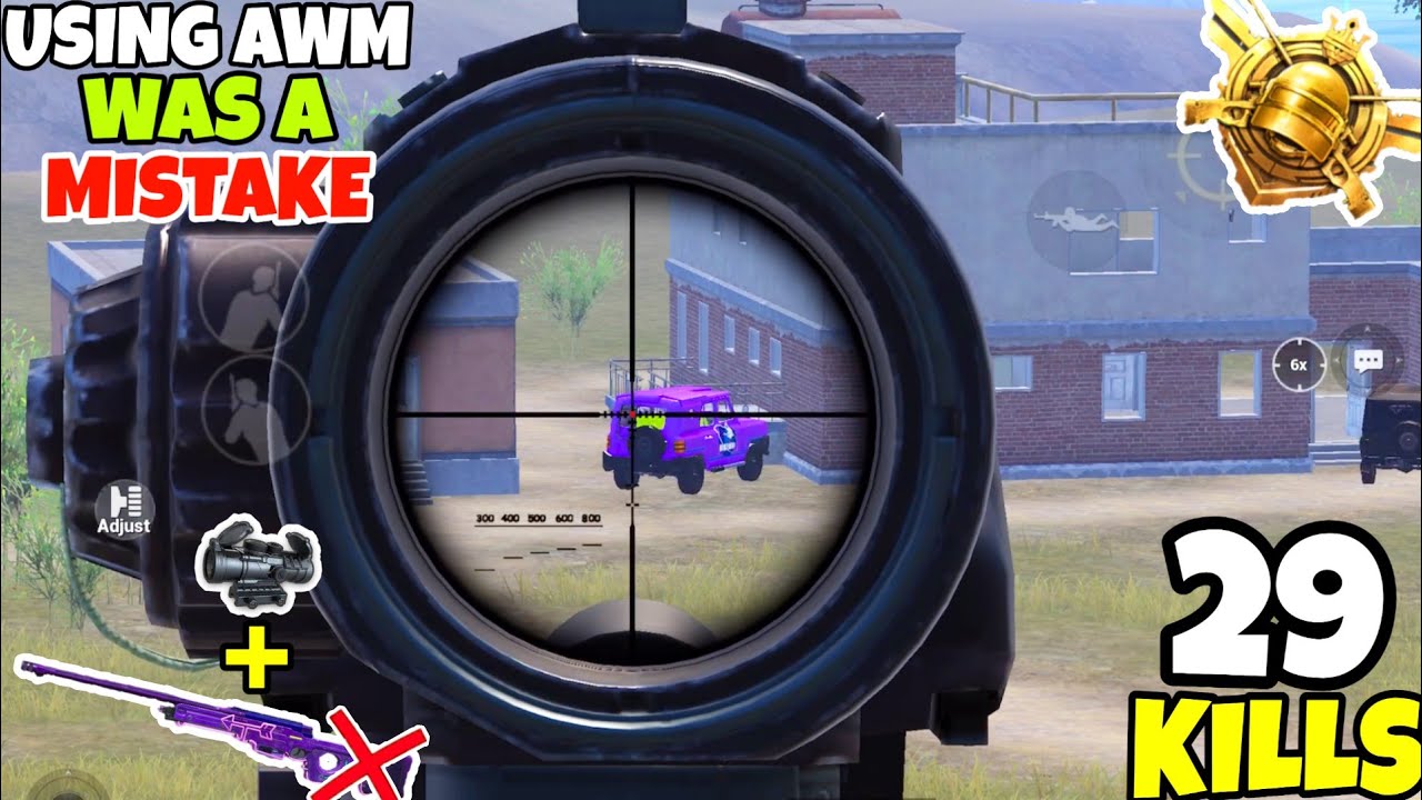 Using AWM With 3x Was a Huge Mistake in PUBG Mobile • (29 KILLS) • PUBGM (HINDI)
