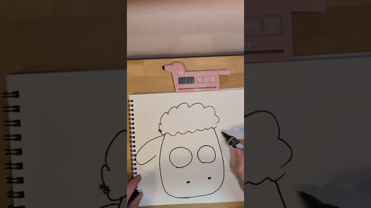 Cozy ASMR Art ☕️ 1-Minute Drawing Challenge: [Sheep]