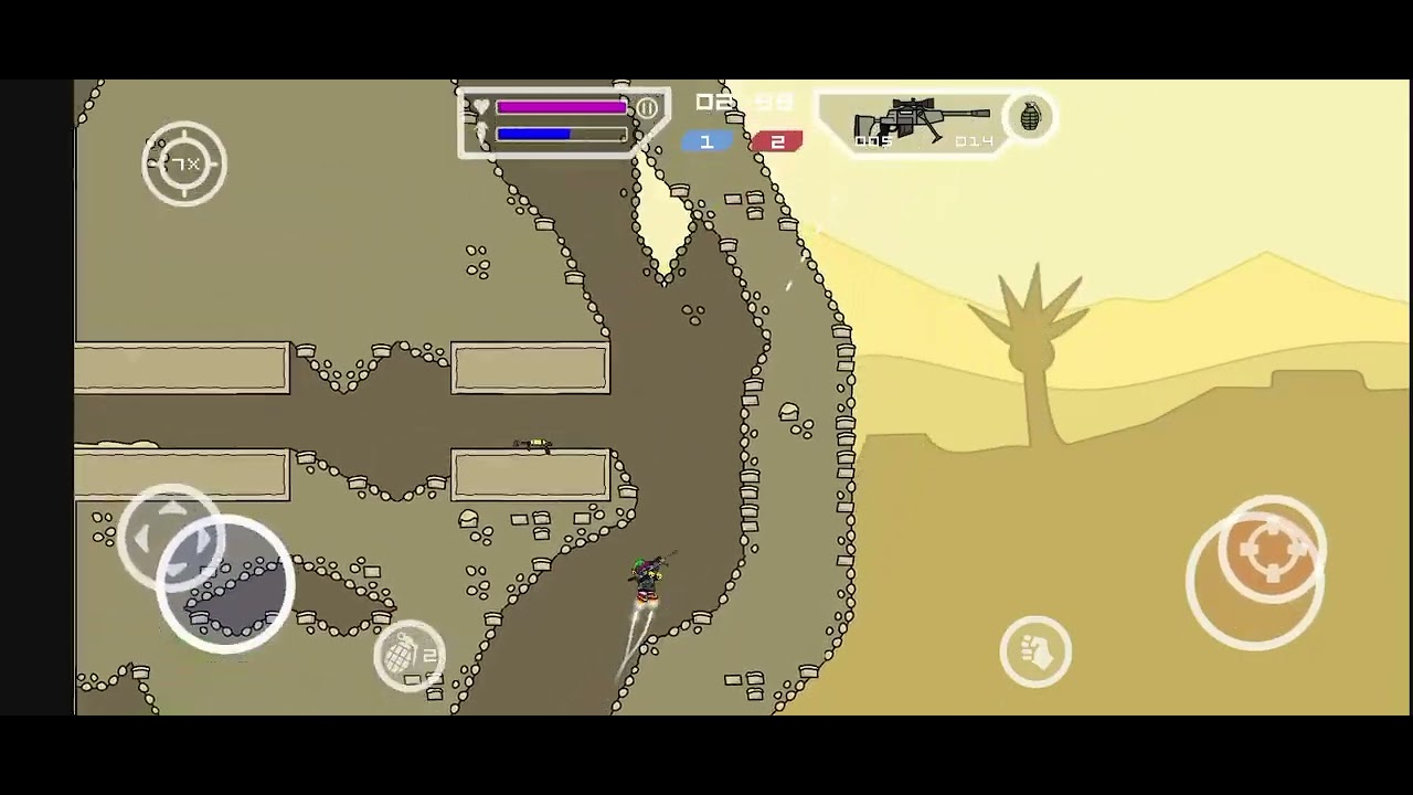 Mini militia 1v1 pro game play 