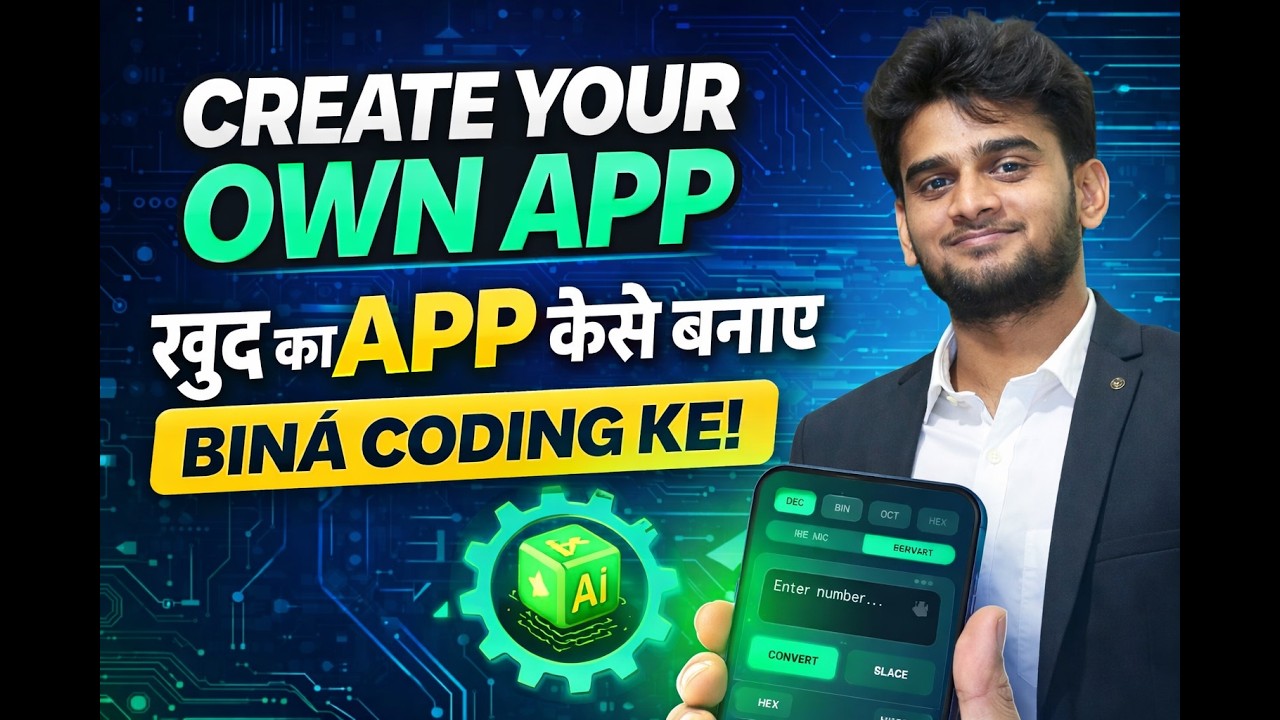 Create Your Own App Using AI 🤖 | No Coding Required (Hindi Classroom Version) #ai #class