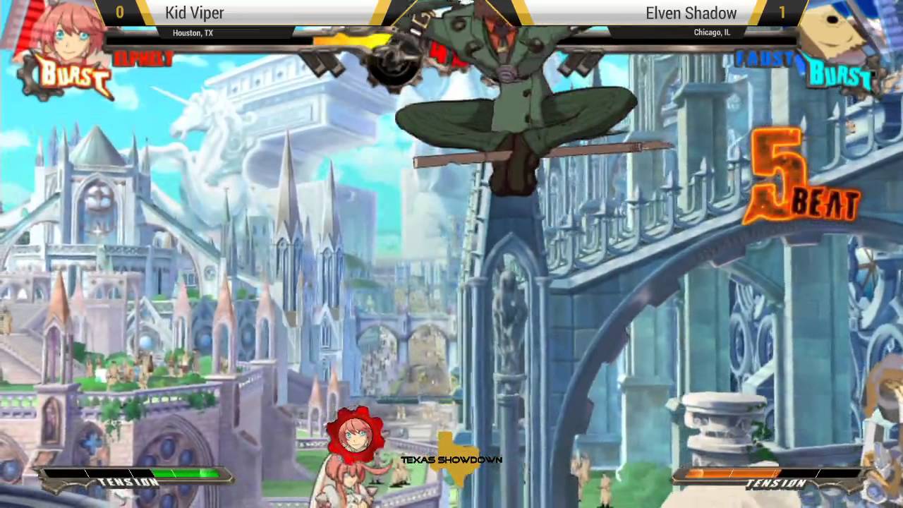 Texas Showdown 2015 - Kid Viper ( ELPHELT ) vs Elven Shadow ( FAUST ) // GGXrd Top 16