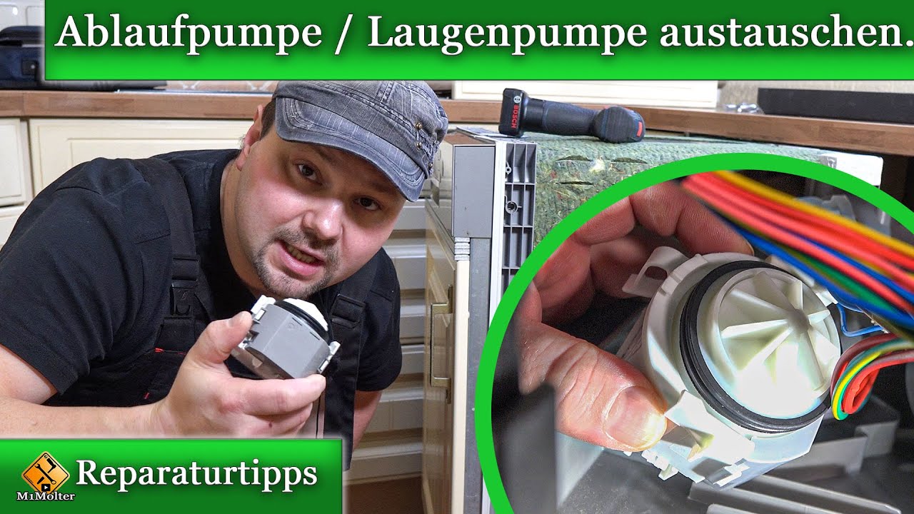 Sp&uuml;lmaschine Ablaufpumpe / Laugenpumpe austauschen - Fehler E24 & E25