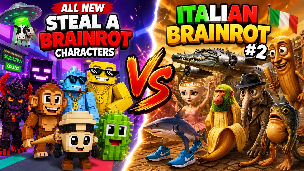 ALL NEW Steal A Brainrot Characters vs Italian Brainrot#2
