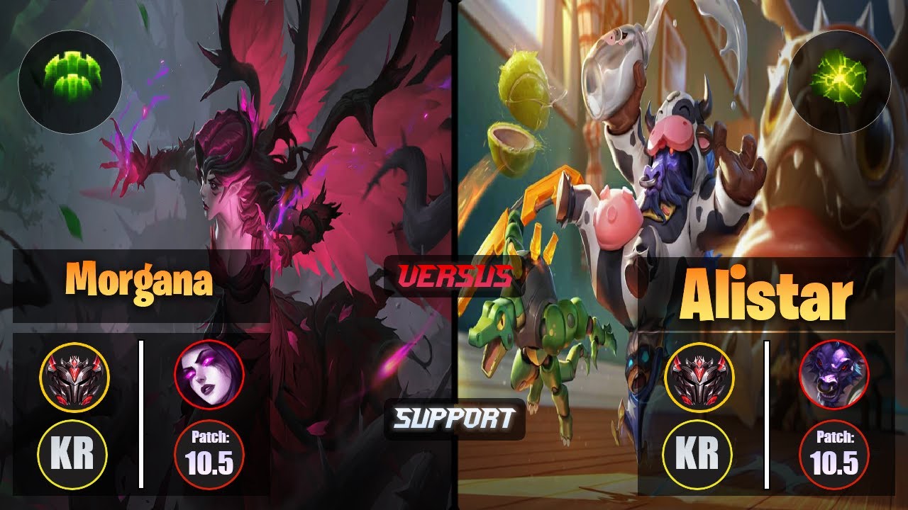 GrandMaster MORGANA [Guardian] (Support) VS  ALISTAR - Grandmaster KR Patch 10.5