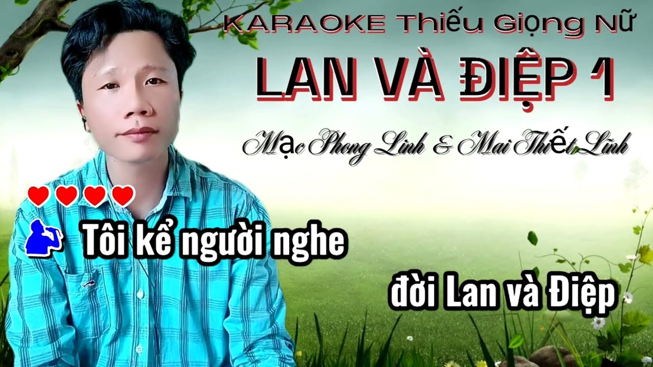 KARAOKE 🎶 Lan & Điệp Thiếu Giọng Nữ 🎵🎶 Song Ca Cùng Hồ Văn Dũng.