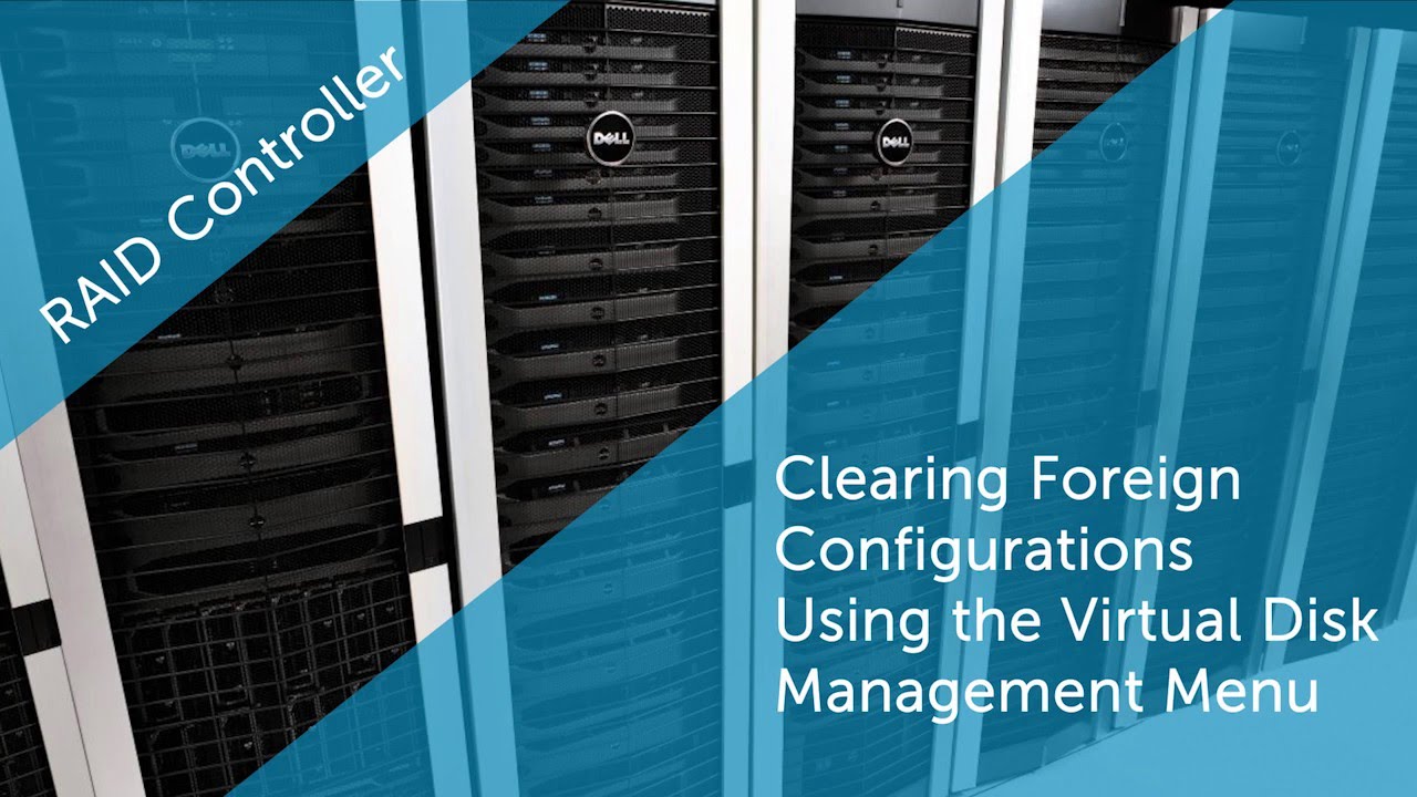 Clearing Foreign Configuration Using Virtual Disk Management Menu