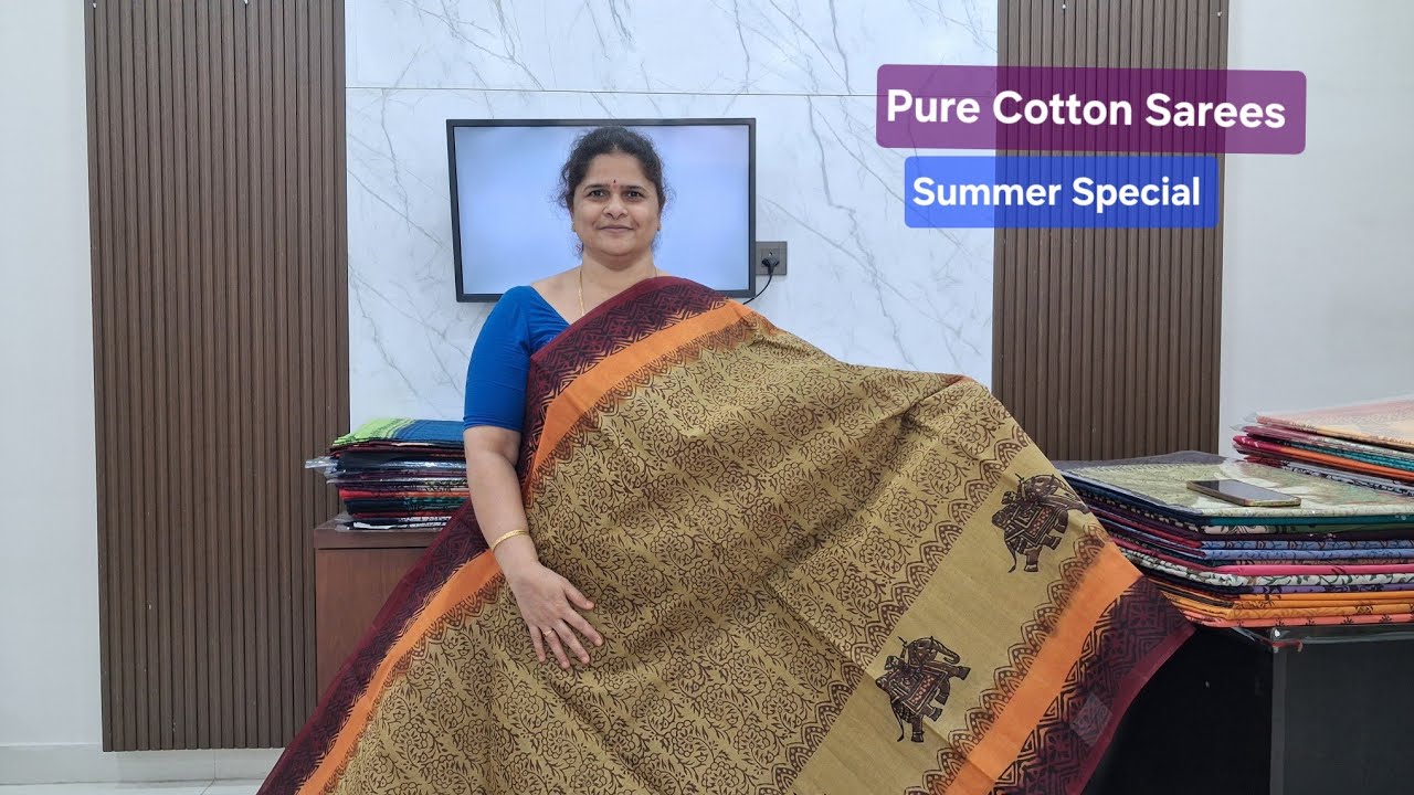 Pure Cotton Sarees | New Collection | Summer ☀️ Special | Saritha Reddy Sarees 