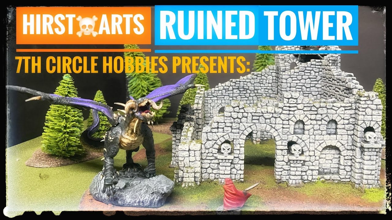 How to Build a Hirst Arts Ruined Tower for DND, or Frostgrave