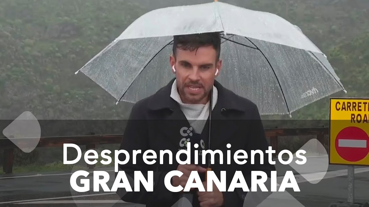 Desprendimientos en la cumbre obligan a cerrar carreteras en Gran Canaria