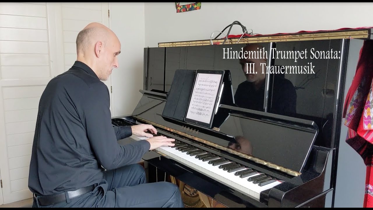Hindemith trumpet sonata - Trauermusik - play along - accompaniment