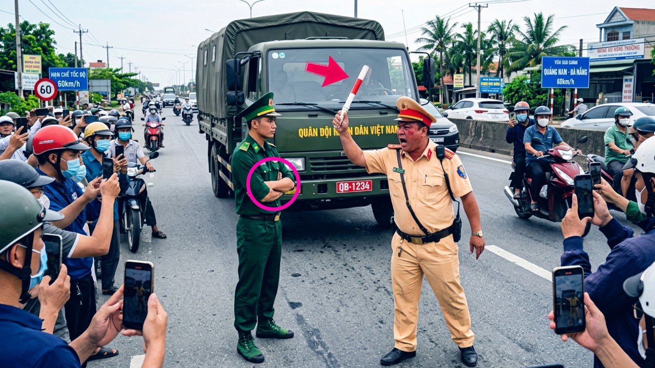 Chặn Nhầm Xe Tải Quân Đội, Thanh Tra Giao Thông Không Ngờ Cái Kết Đắng Sau Đó