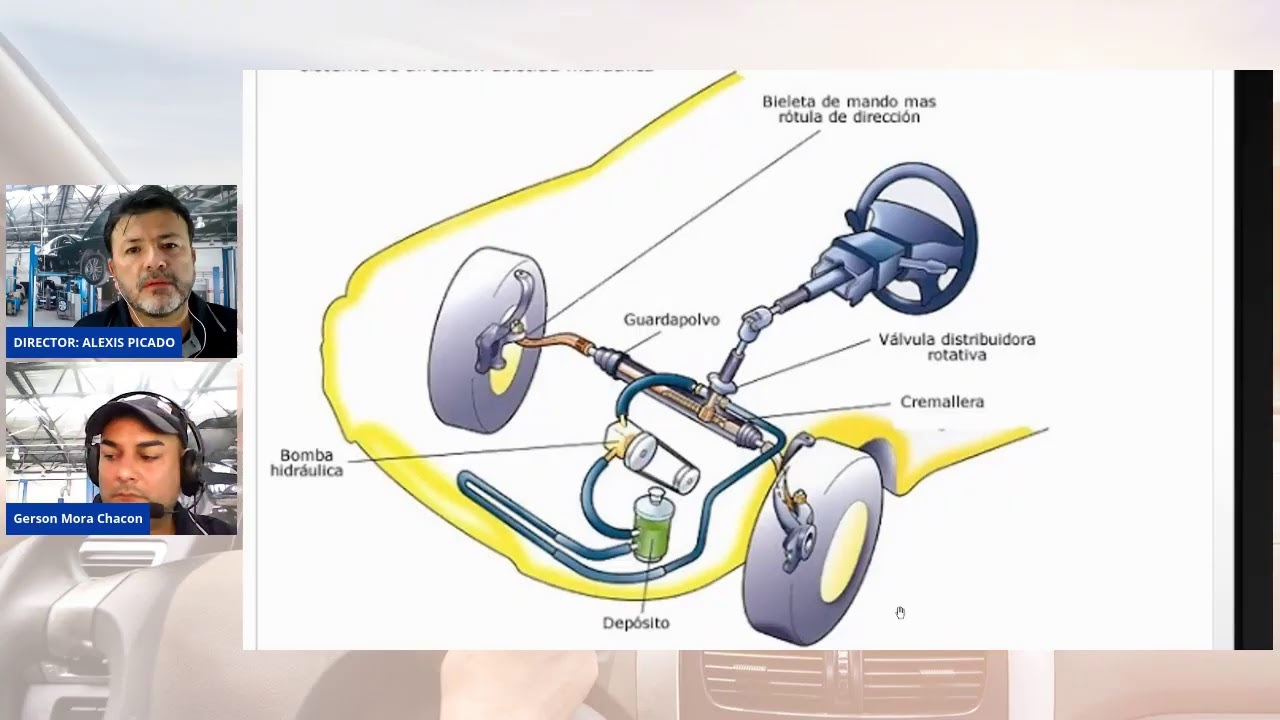 Sistema de dirección en el vehículo automotor
