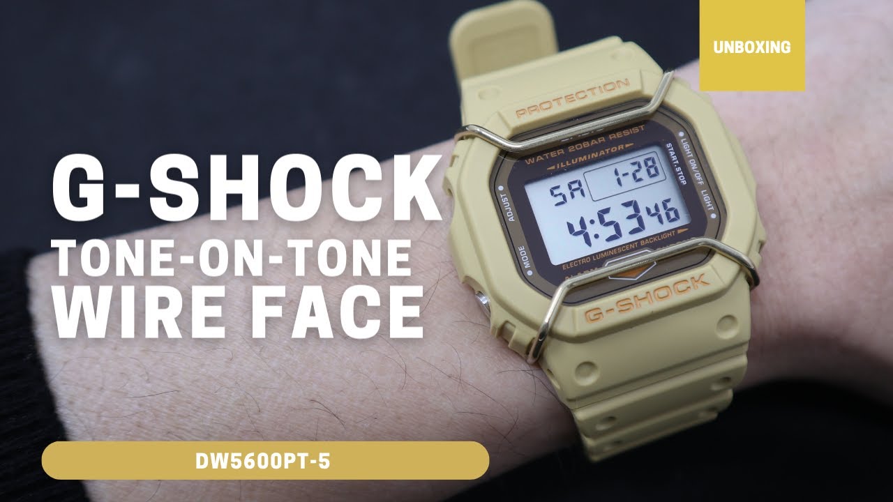 Unboxing G-Shock Tone-on-Tone Wire Face DW5600PT-5