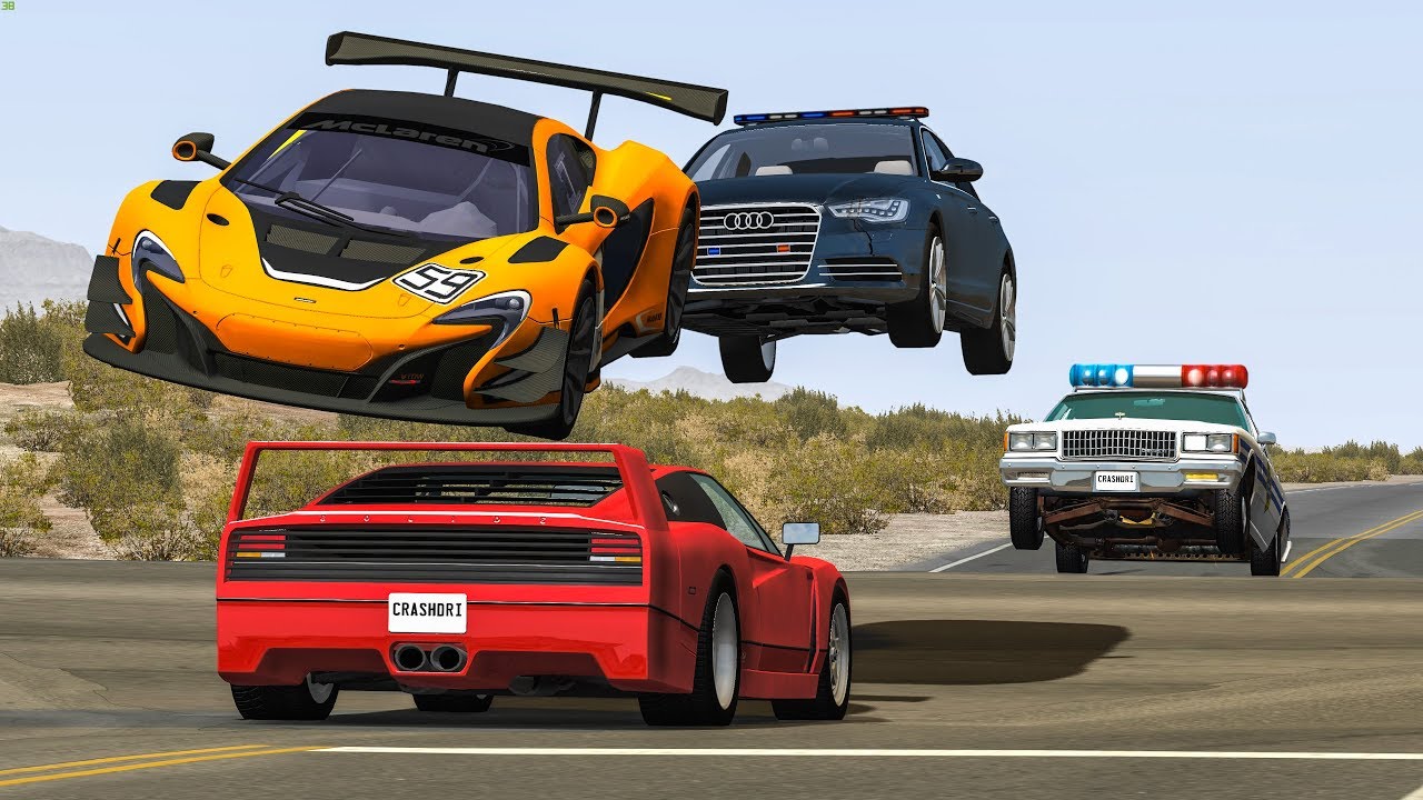 EPIC POLICE CHASES #22 - BeamNG Drive Crashes