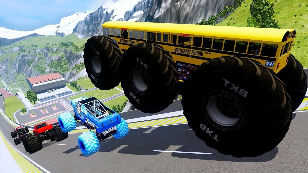Big High Ramp Jumps with Expensive Sport Cars Crashes - BeamNG Drive