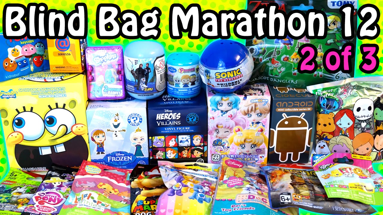 Surprise Blind Bag Marathon 12 - Part2 - Lego, Disney Frozen, SpongeBob, Shopkins, Sonic and MORE!