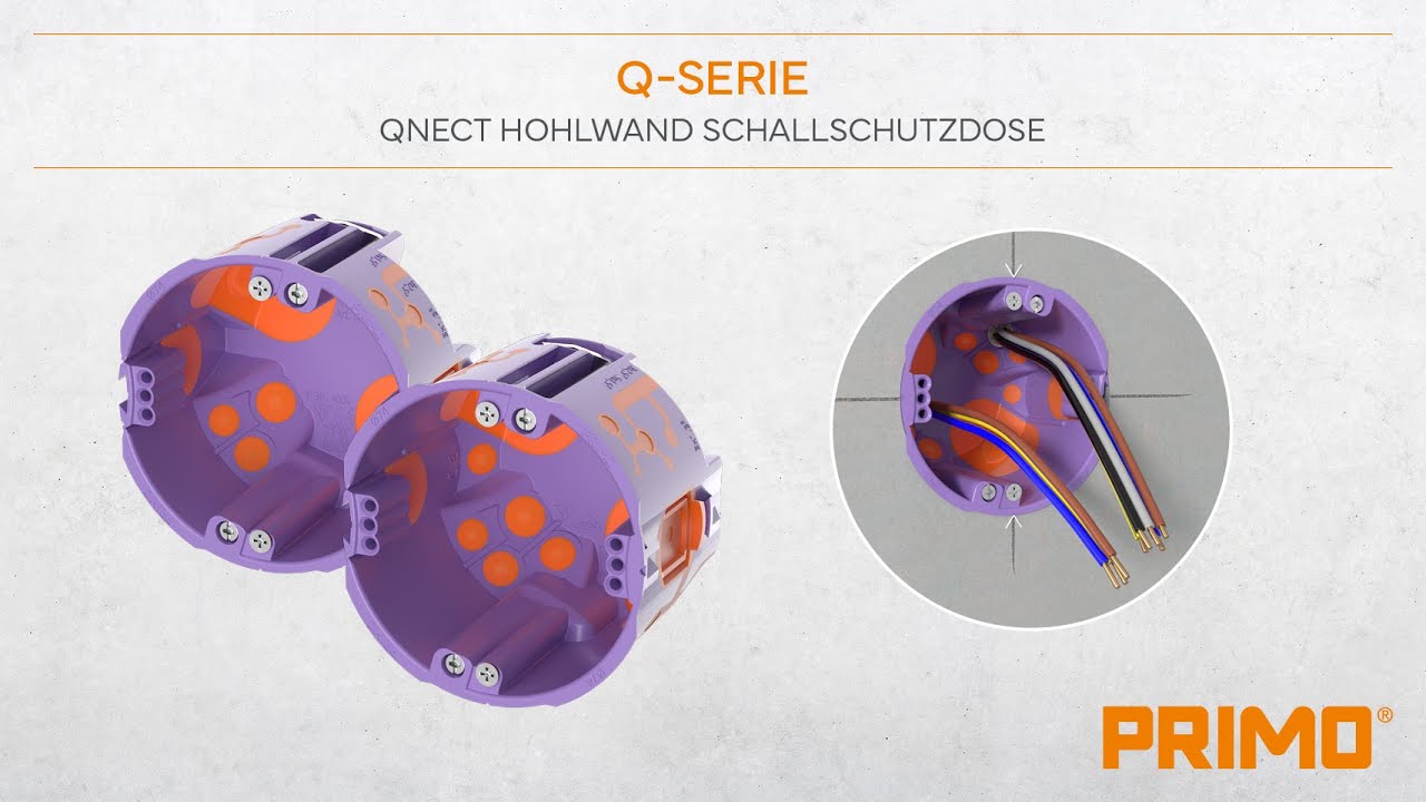 P200-02/P201-02 Qnect Hohlwand Schallschutzdose